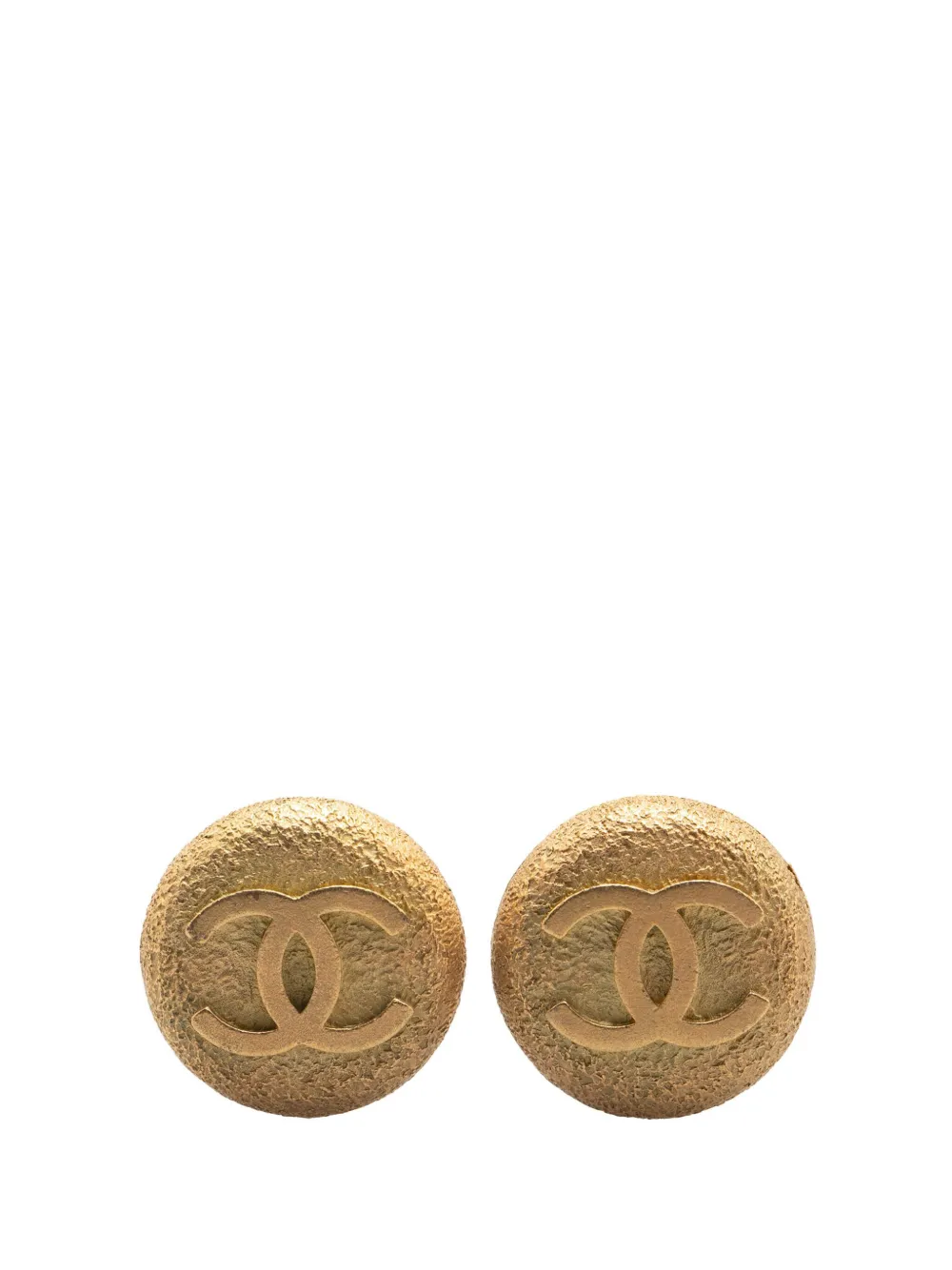 CHANEL Pre-Owned 1994 ゴールドプレーテッド ココマーク ラウンド クリップオン コスチューム イヤリング - CHANEL Pre-Owned 1994 ゴールドプレーテッド ココマーク ラウンド クリップオン コスチューム イヤリング -