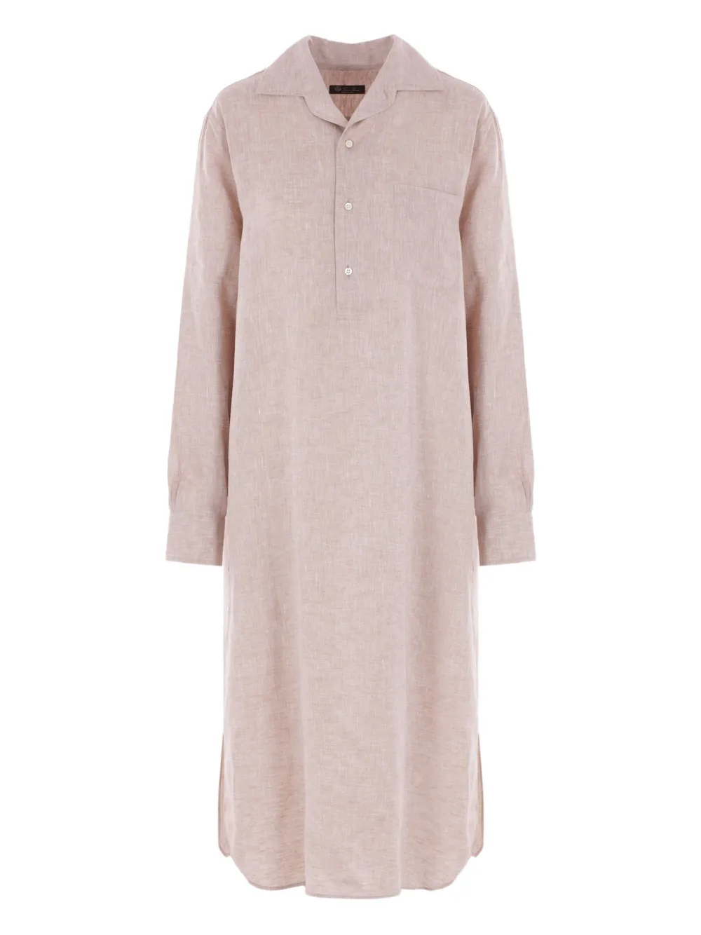Loro Piana Lora linnen midi-blousejurk Beige