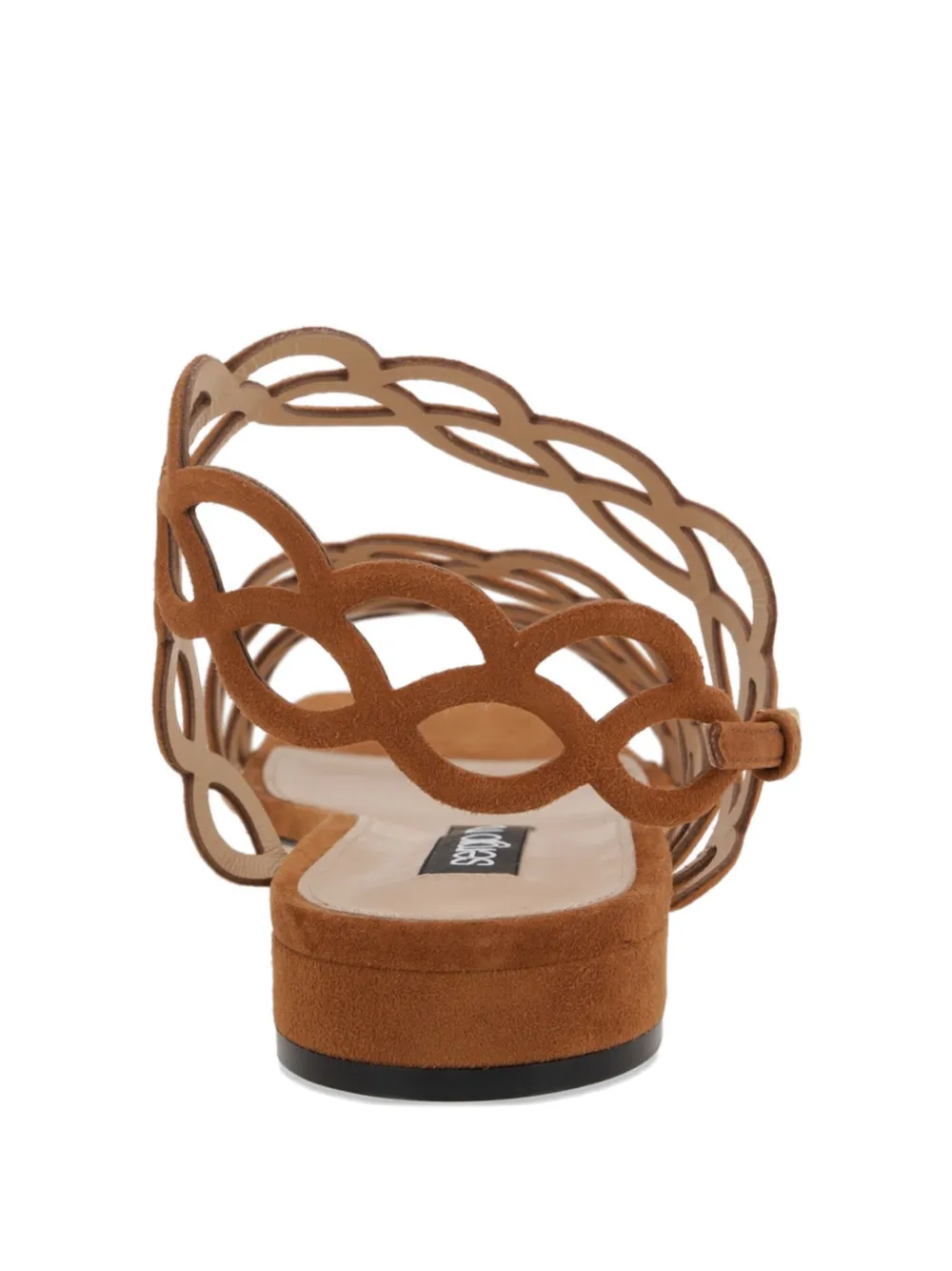 Sergio Rossi cut-out flat sandals Bruin