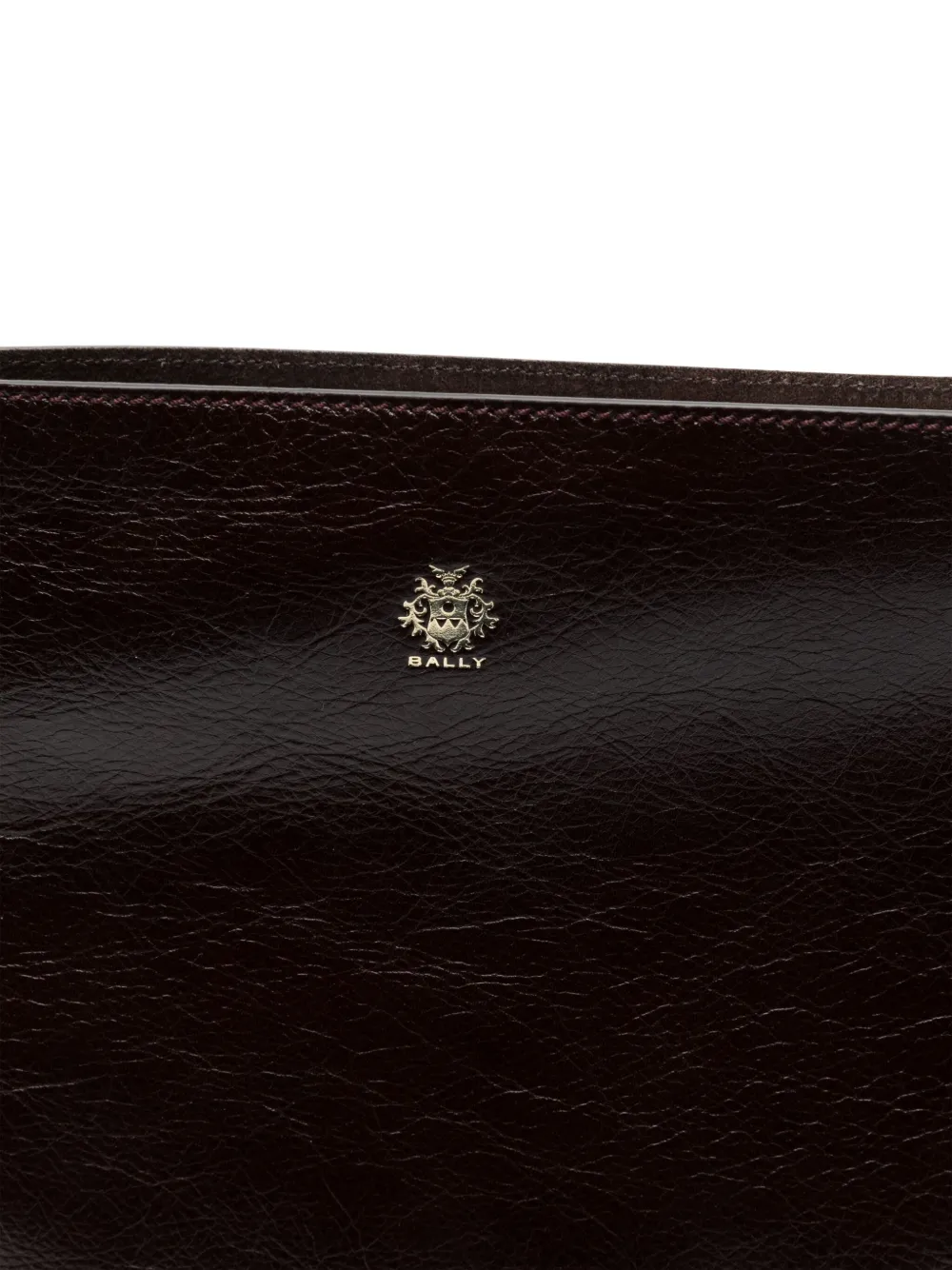 Bally Leren schoudertas Bruin