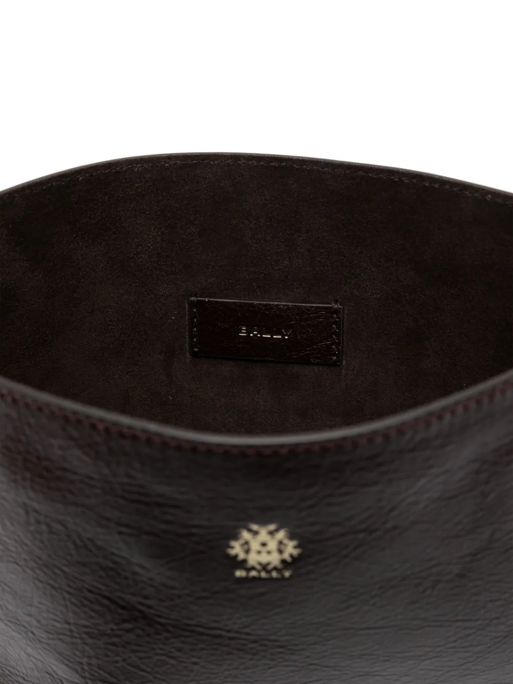 Bally Leren schoudertas Bruin