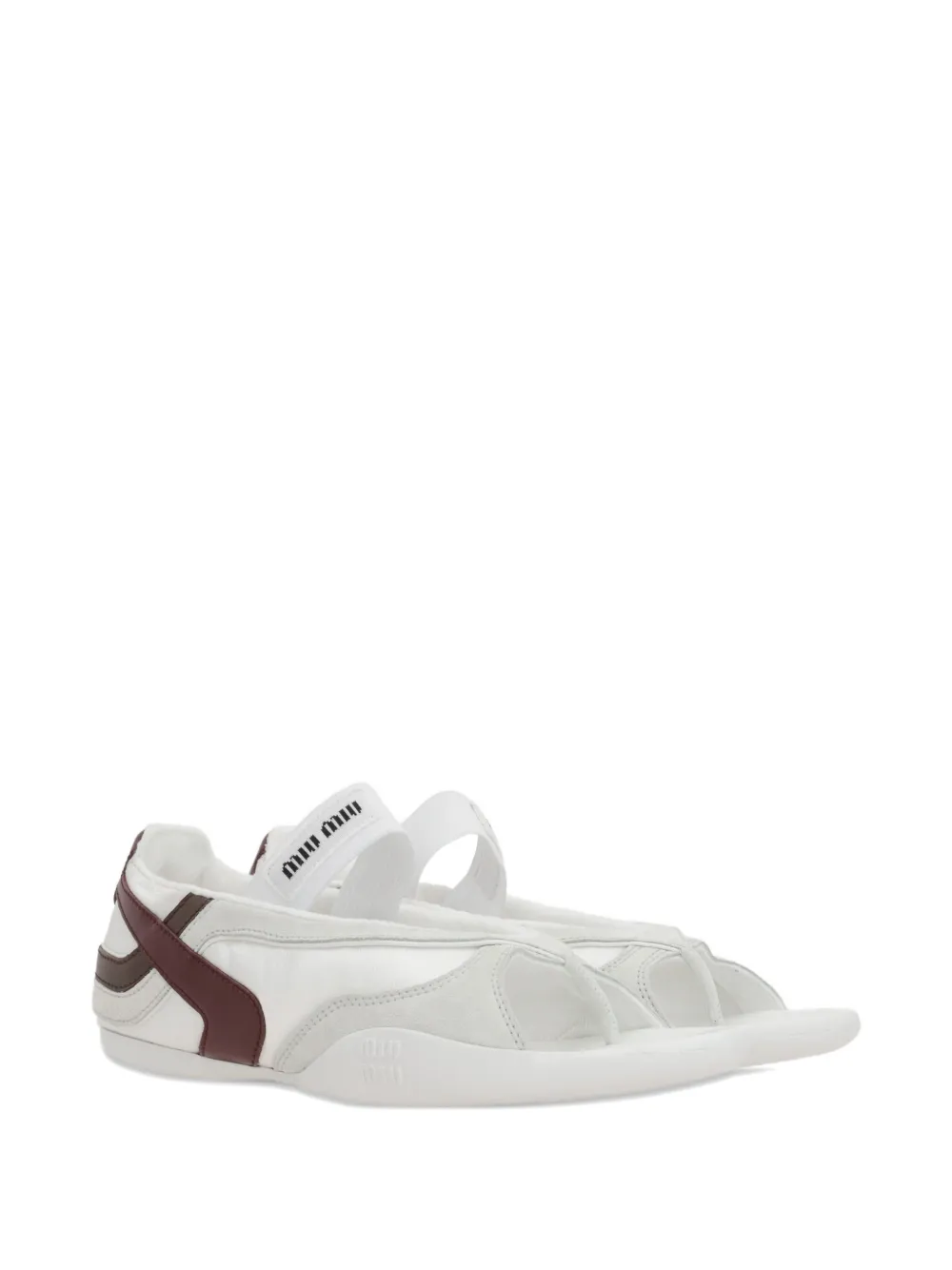 Miu Miu Sneakers met vlakken en bandjes - Wit