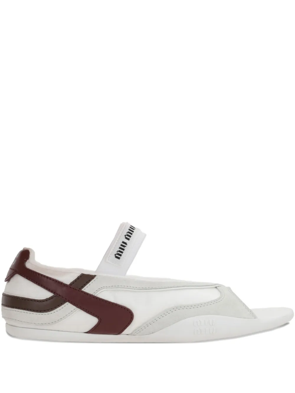 Miu Sneakers met vlakken en bandjes Wit