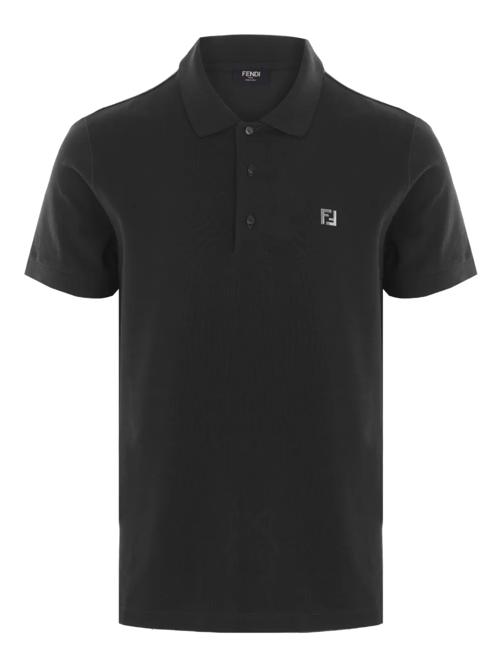 FENDI playera tipo polo con logo bordado | negro | Image 1