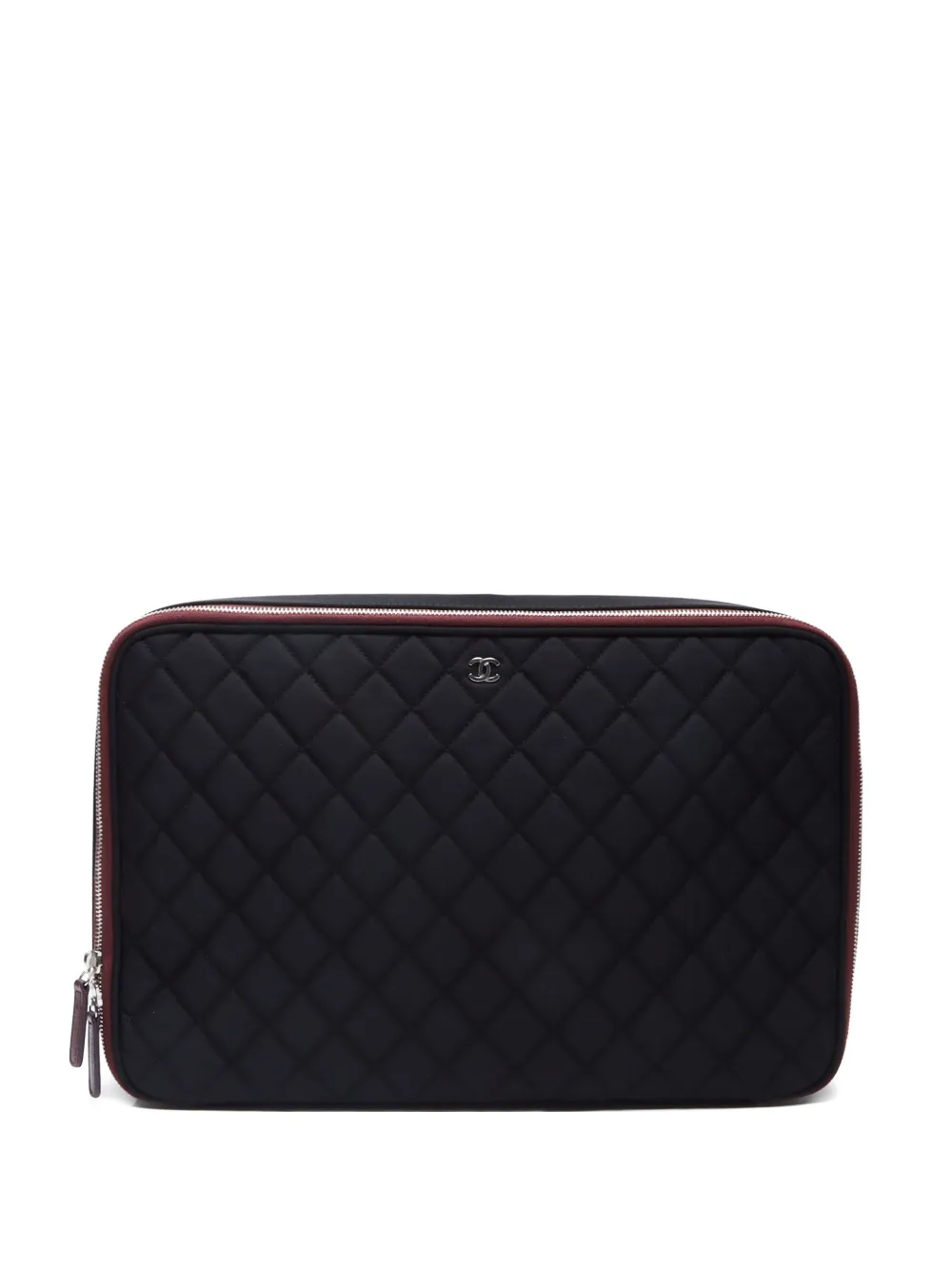 CHANEL Pre-Owned 2012-2013 quilted laptop case | Black | Image 1