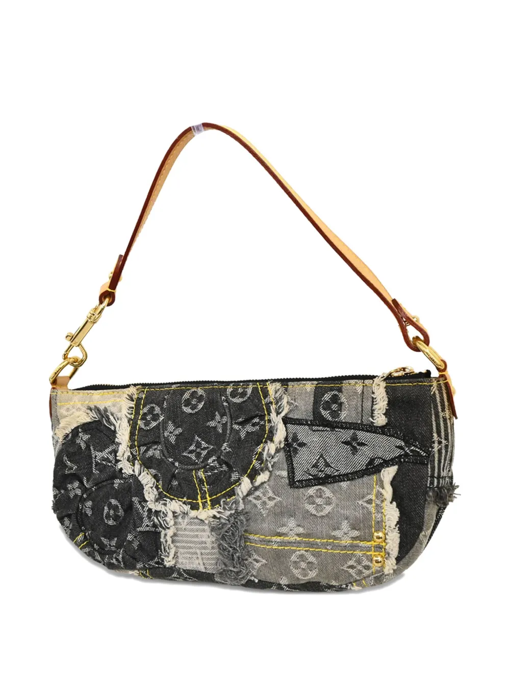 Louis Vuitton Pre-Owned sac porté épaule Pouchy en jean monogrammé à design patchwork (2007) | Pre-owned | Image 2