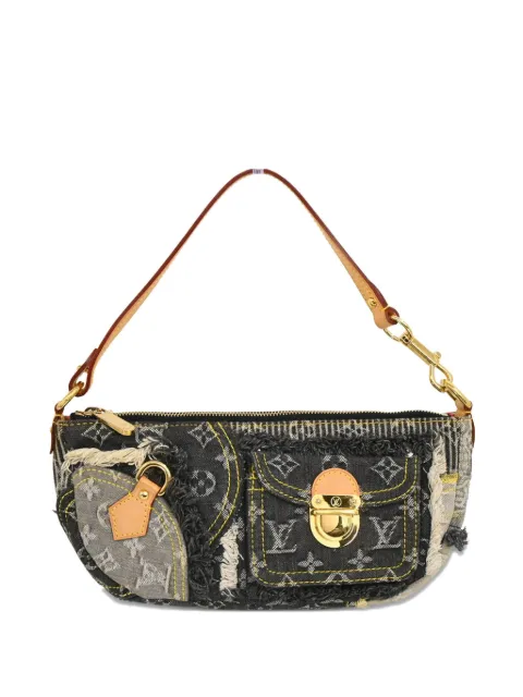 Louis Vuitton Pre-Owned 2007 모노그램 데님 패치워크 파우치 숄더 백