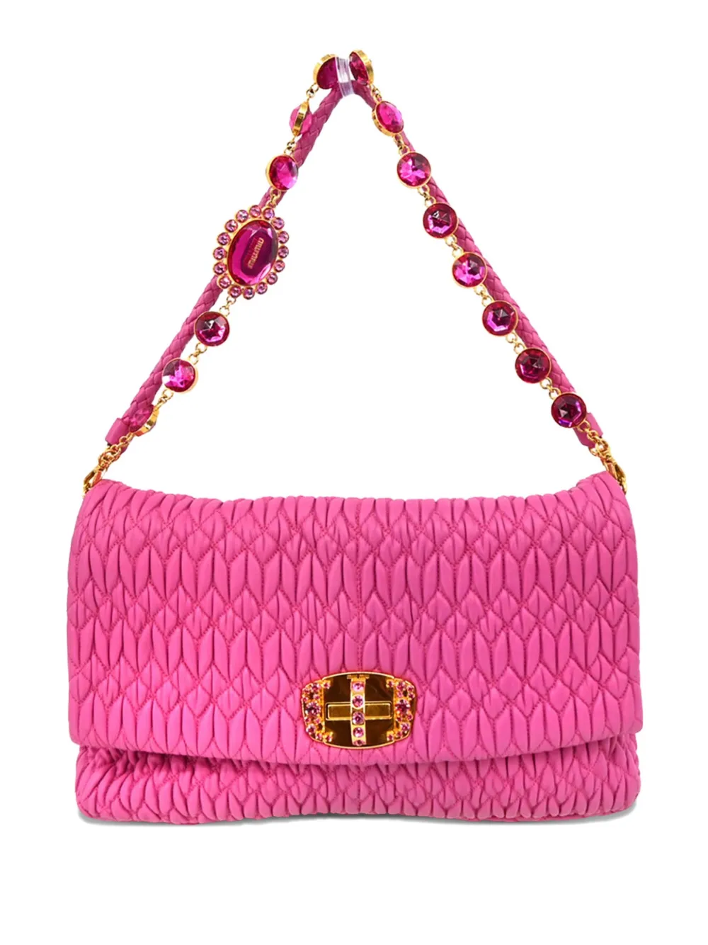 Miu Miu Pre-Owned 2010s Nappa Crystal shoulder bag | Pink | Image 1