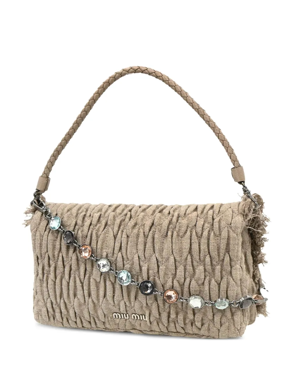 Miu Miu Pre-Owned 2010s Crystal Pleated handbag | Image 2