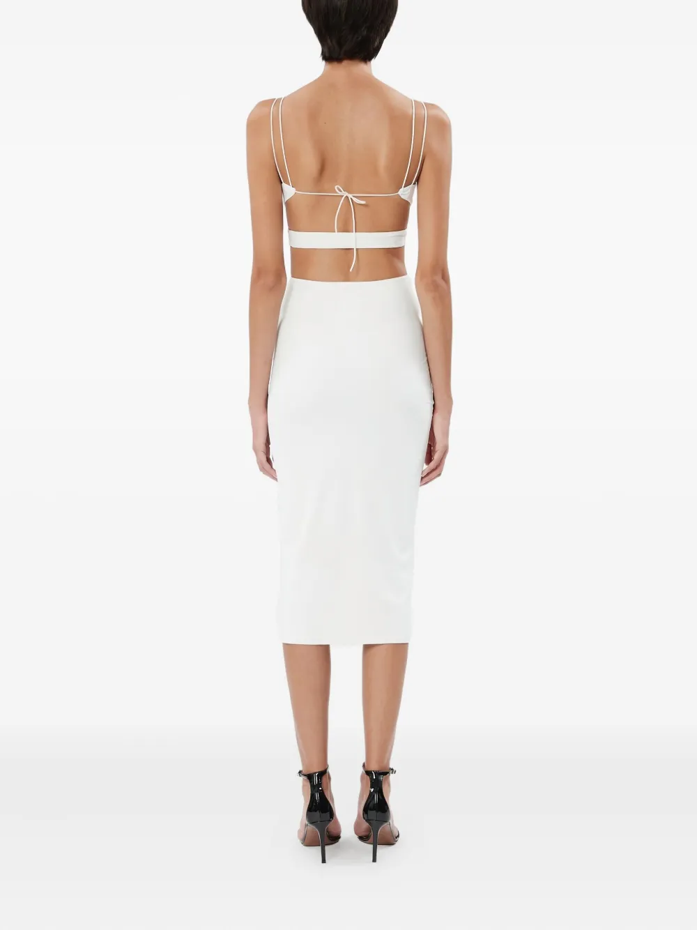Amazuìn Cut-out Midi Dress In White