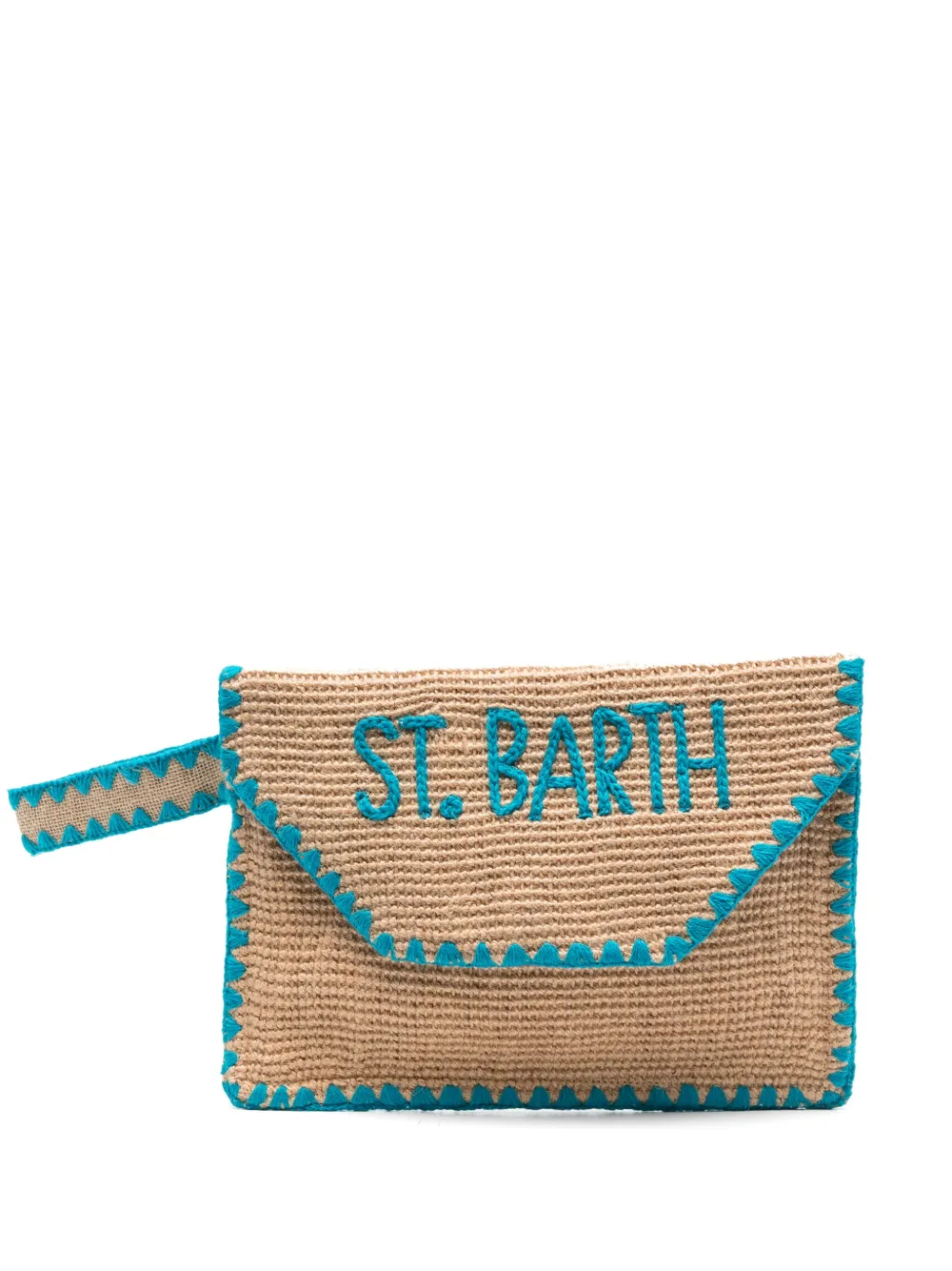 MC2 Saint Barth logo-embroidered clutch bag | Neutrals | Image 1