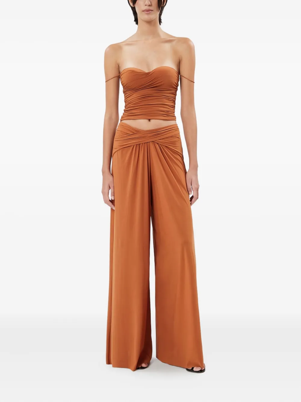 Amazuìn Broek met gekruiste taille - Bruin