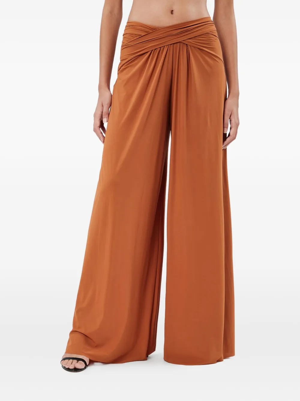 Amazuìn cross-waist pants | Brown | Image 1
