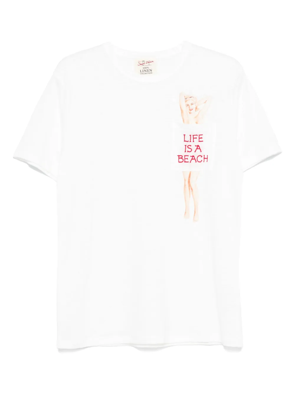 MC2 Saint Barth Life is a Beach linen T-shirt | Neutrals | Image 1
