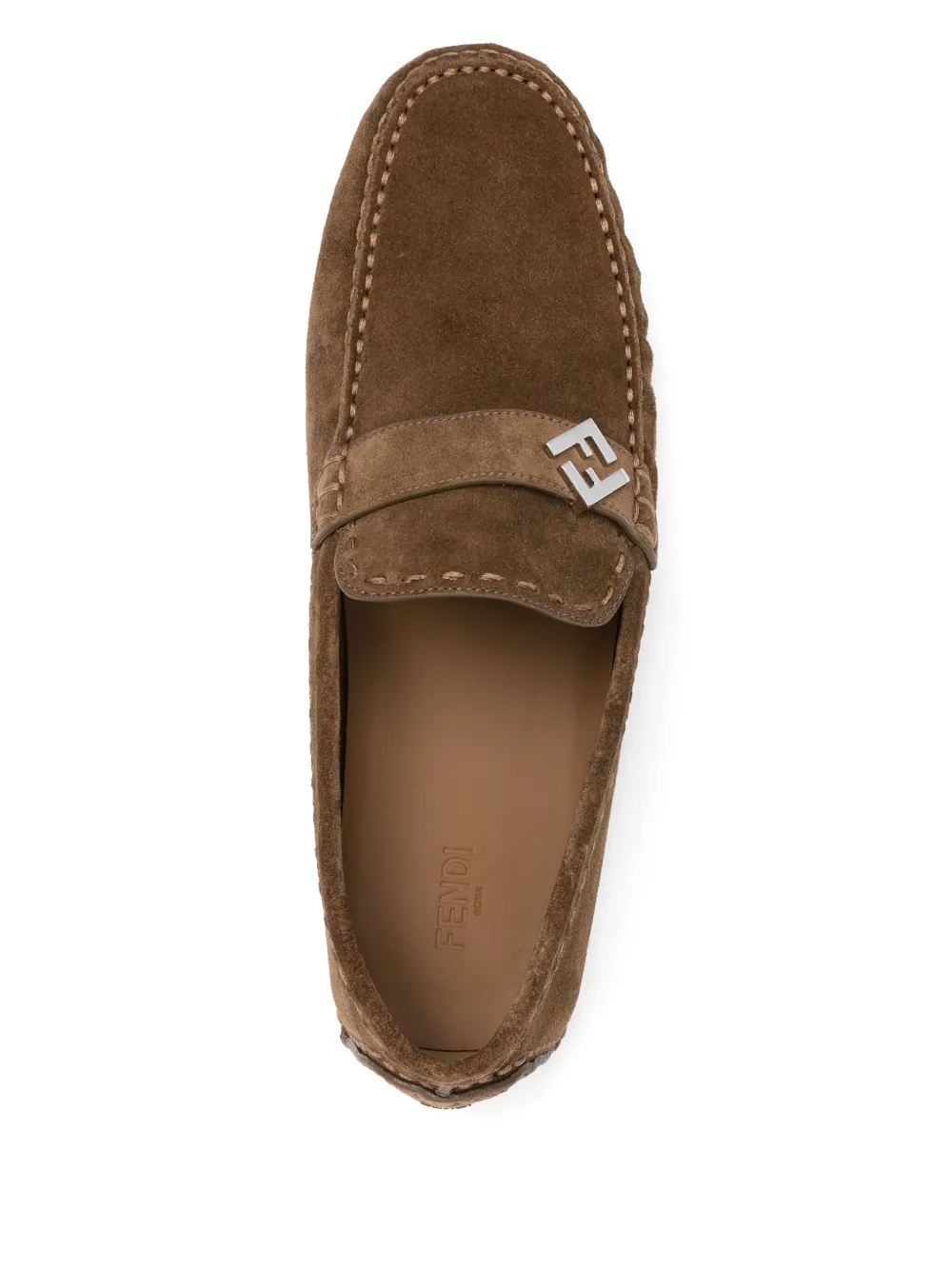FENDI Driver FF loafers Brown