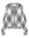SANDRO argyle-pattern ribbed cardigan - Grey