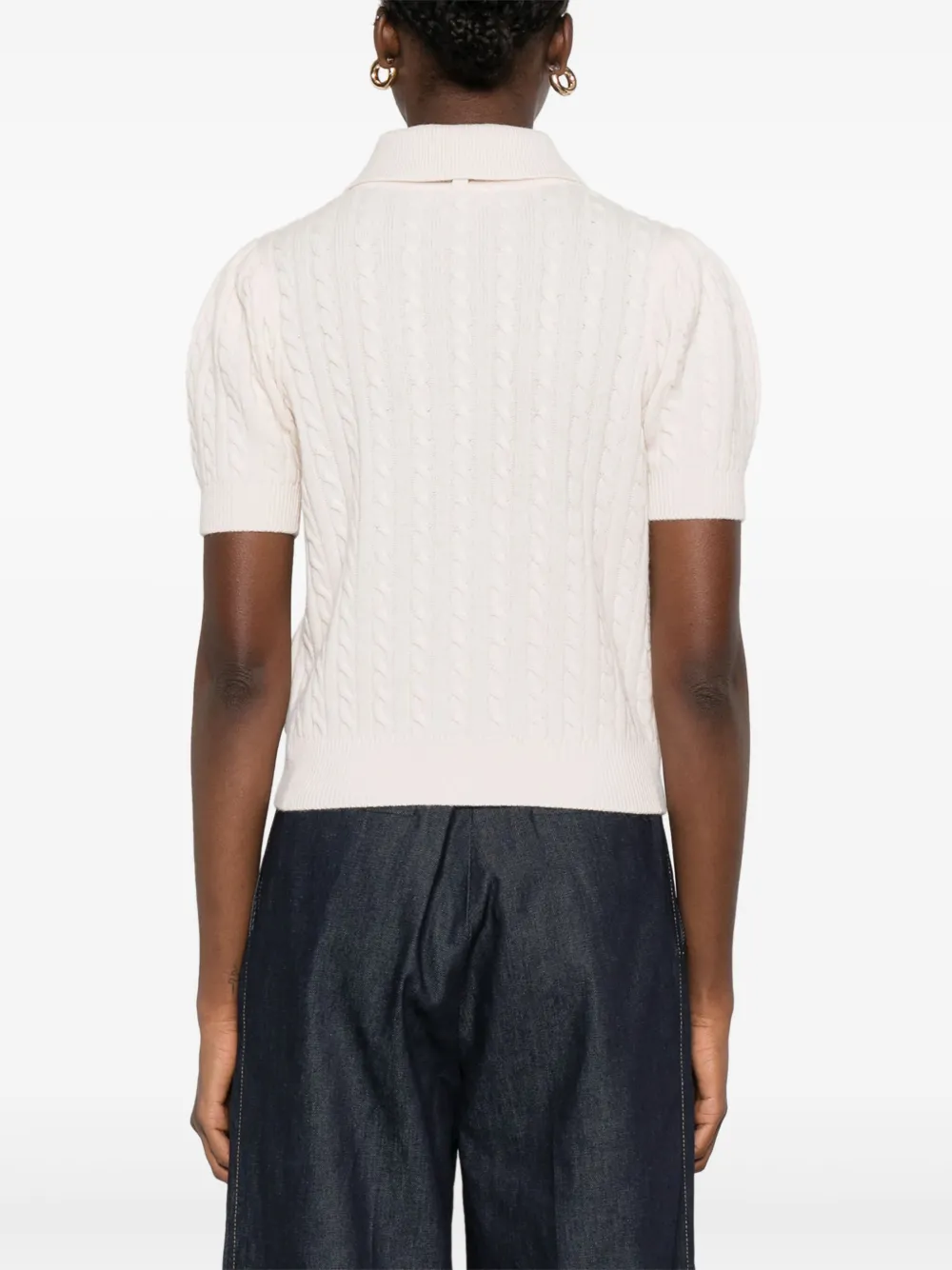 SANDRO Poloshirt van scheerwolblend Beige