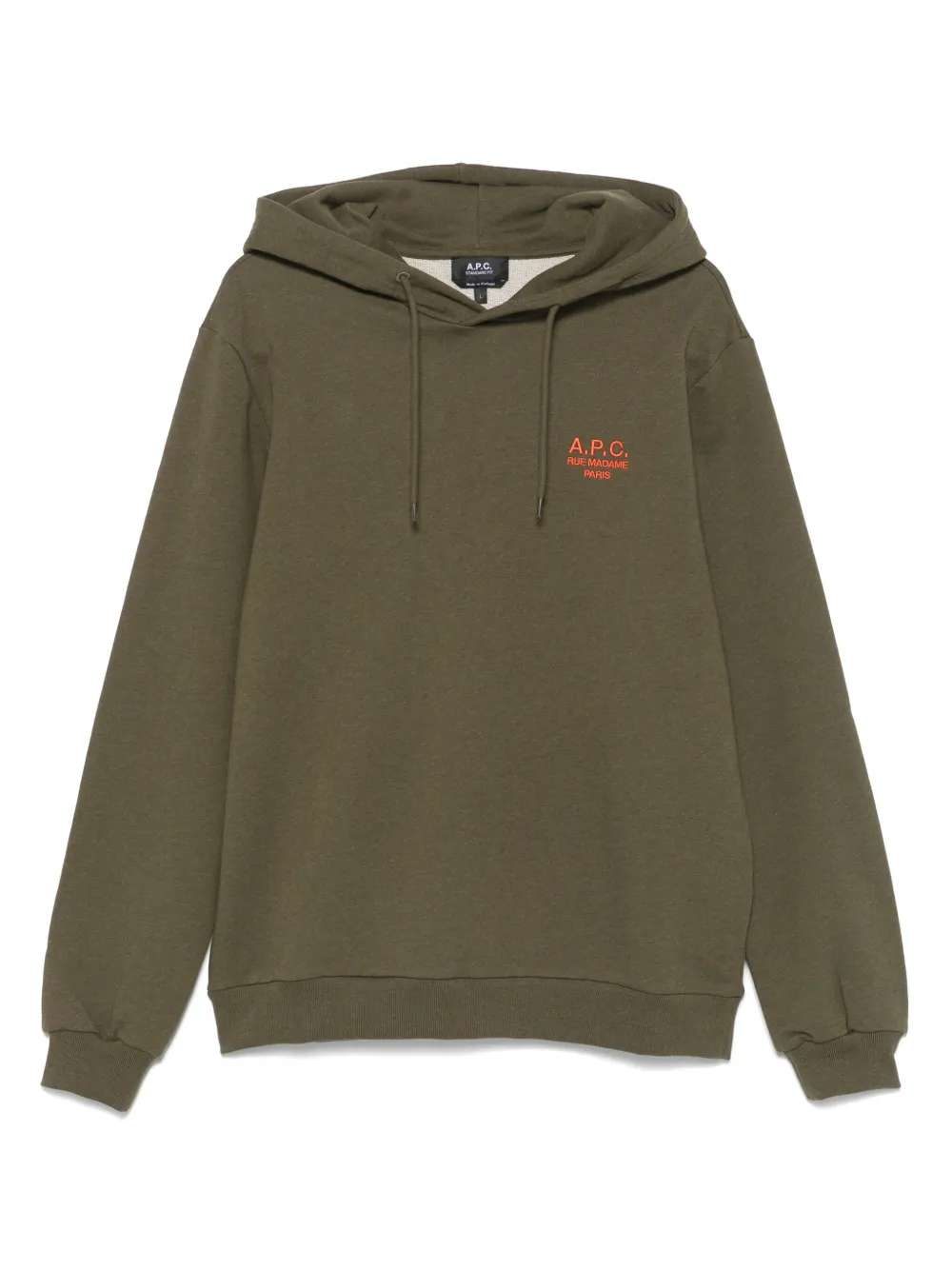 A.P.C. logo-print hoodie | verde | Image 1
