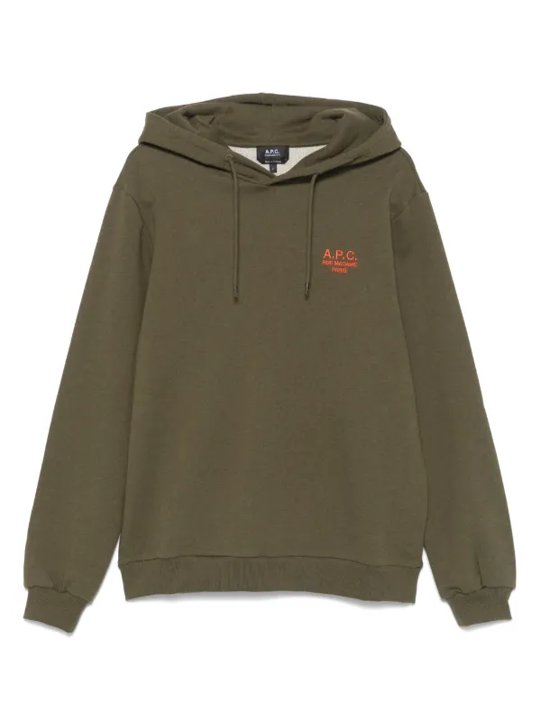 APC ✱ パーカー A.P.C. (アーペーセー) フロッキー ロゴ プルオーバー パーカー