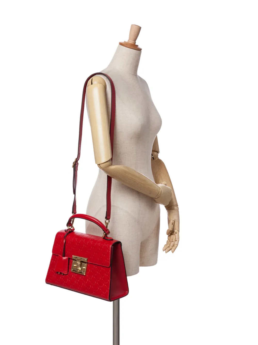 Gucci Pre-Owned 2016-2024 Small Guccissima Padlock satchel | Pre-Owned | Image 2