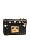 Gucci Pre-Owned 2016-2024 Small Pearl Studded Padlock crossbody bag - Black