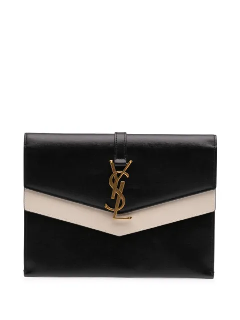 Saint Laurent Pre-Owned 2019 Bicolor Smooth Calfskin Monogram Sulpice Clucth clutch bag