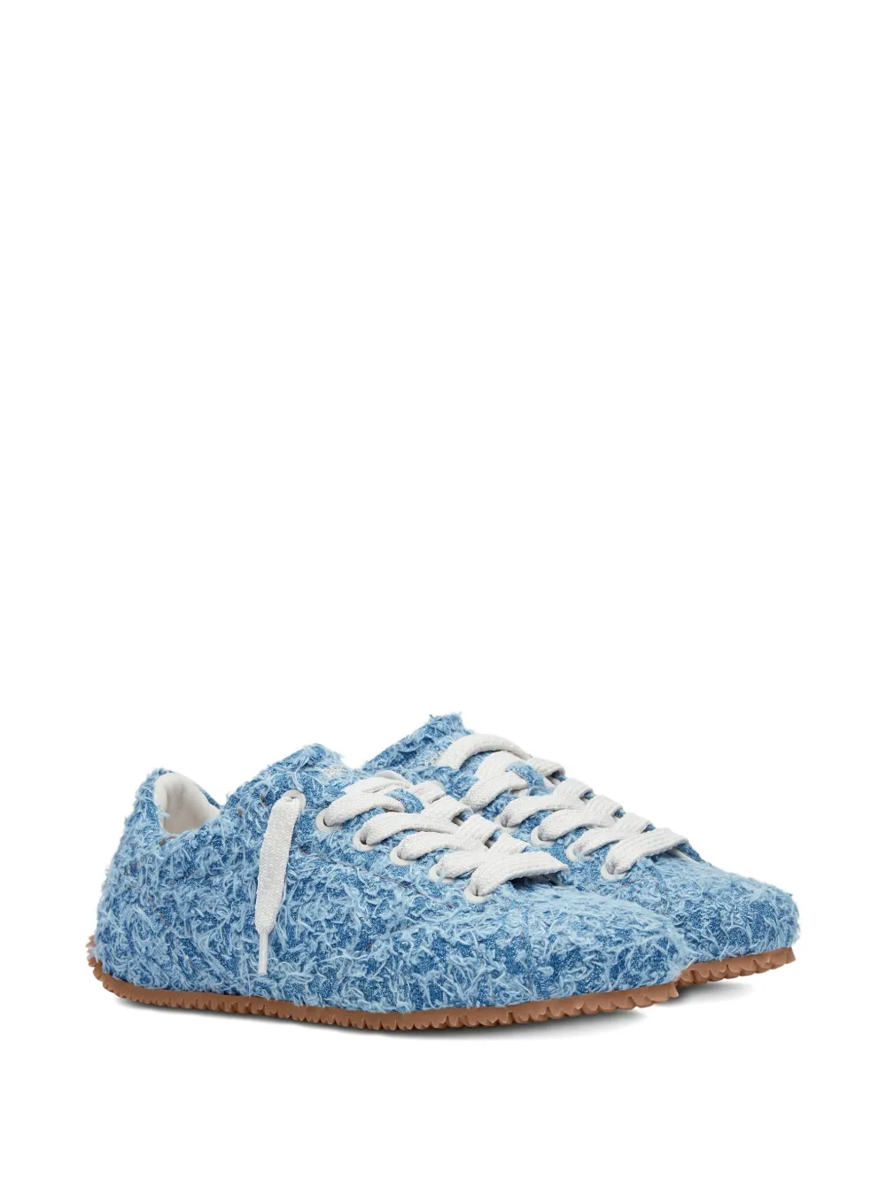 Axel Arigato Tact frayed-denim lace-up sneakers Blue