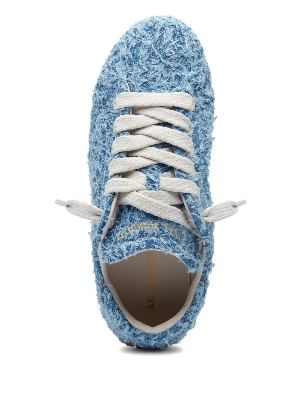 Axel Arigato Tact frayed-denim lace-up sneakers Blue