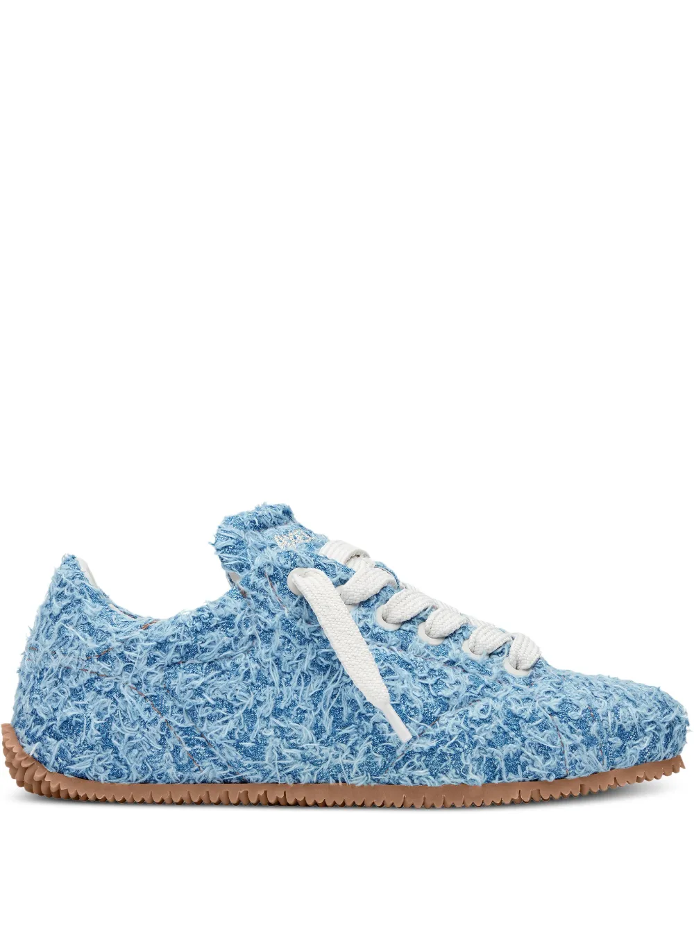Axel Arigato Tact frayed-denim lace-up sneakers Blue