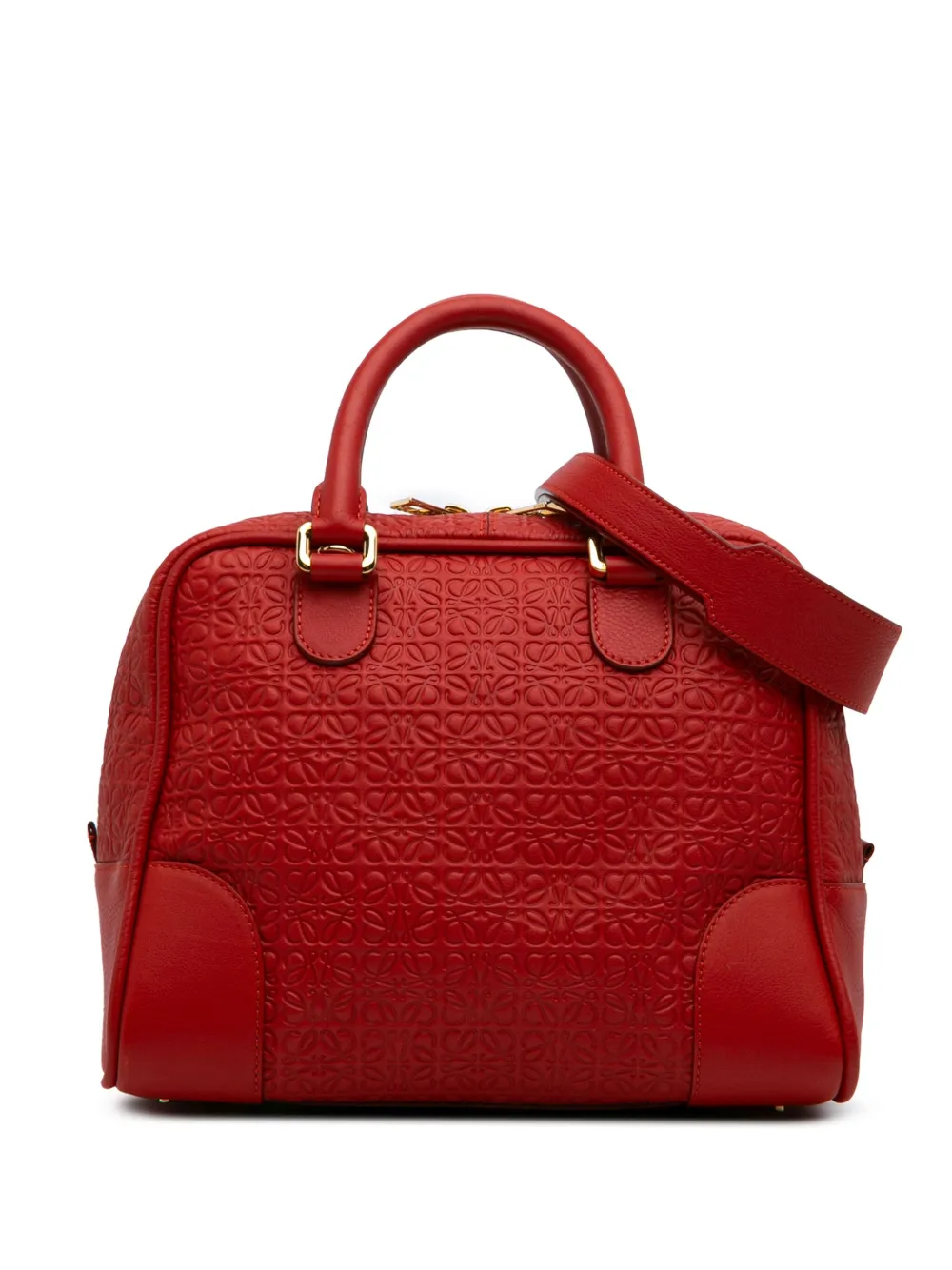 Loewe Pre-Owned 2010-2025 アナグラム アマソナ 75 サッチェルバッグ - レッド Loewe Pre-Owned 2010-2025 アナグラム アマソナ 75 サッチェルバッグ - レッド