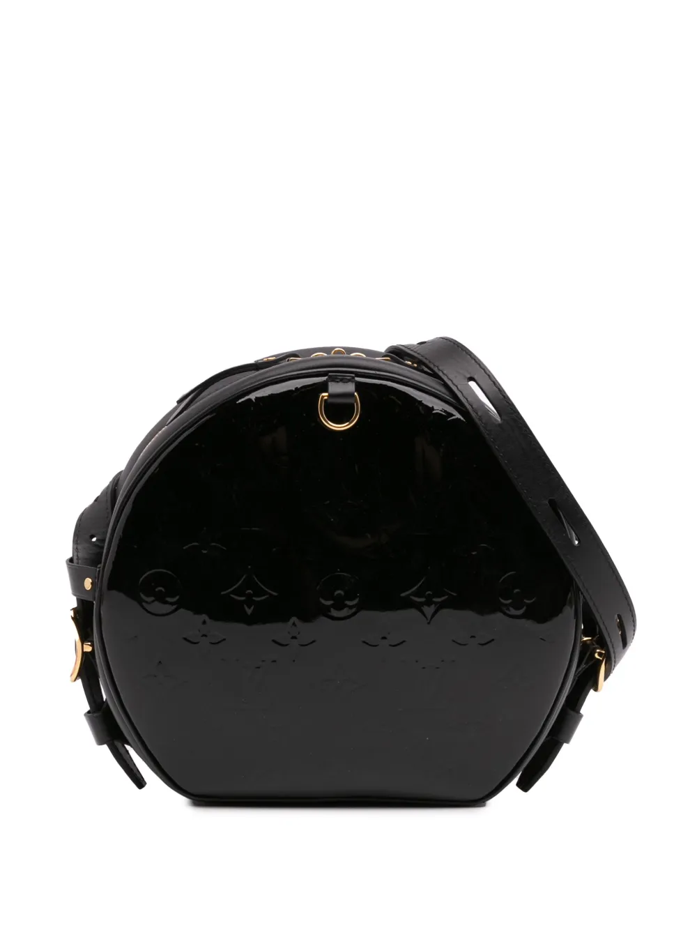 Pre-owned Louis Vuitton 2021-2025 Monogram Vernis Boite Chapeau Souple Mm Crossbody Bag