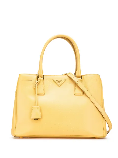 Prada Pre-Owned bolsa satchel Lux Galleria pequeña de piel saffiano 2013-2025