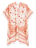 FENDI bandana-print poncho - Neutrals