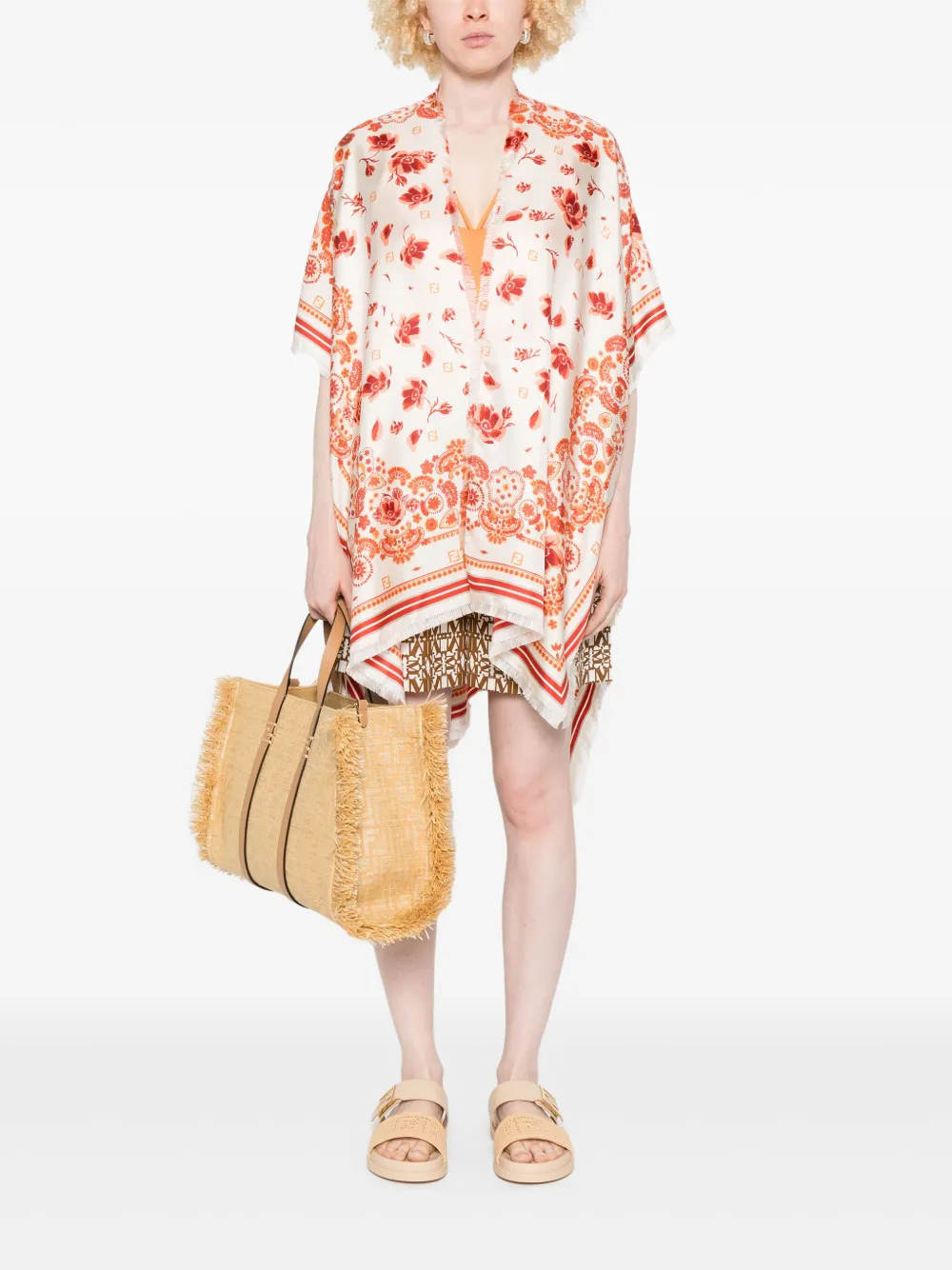 FENDI bandana-print poncho | Capes | Image 2