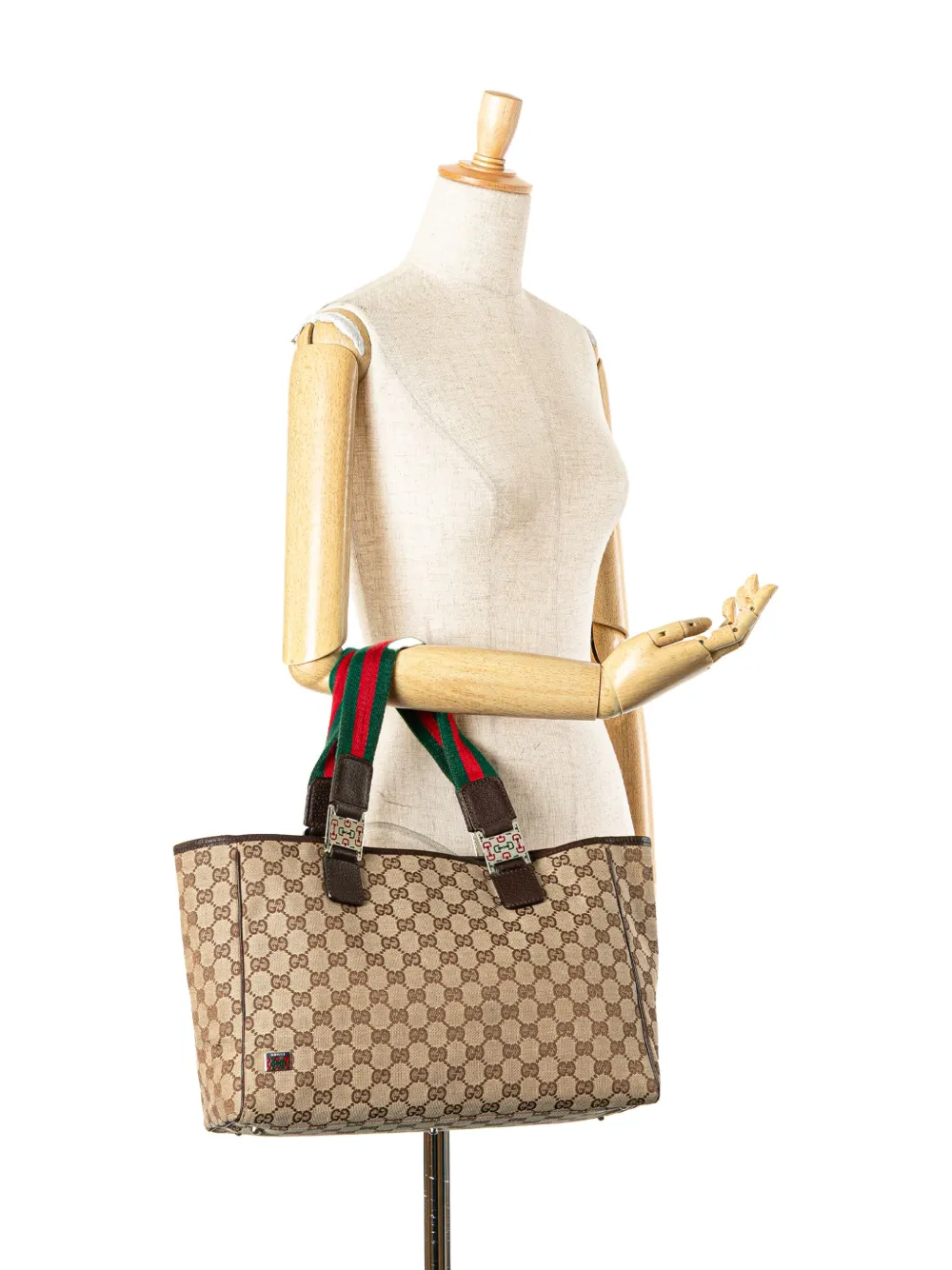 Gucci Pre-Owned 2000-2015 GG Canvas Web Pop tote bag | Pre-Owned | Image 2