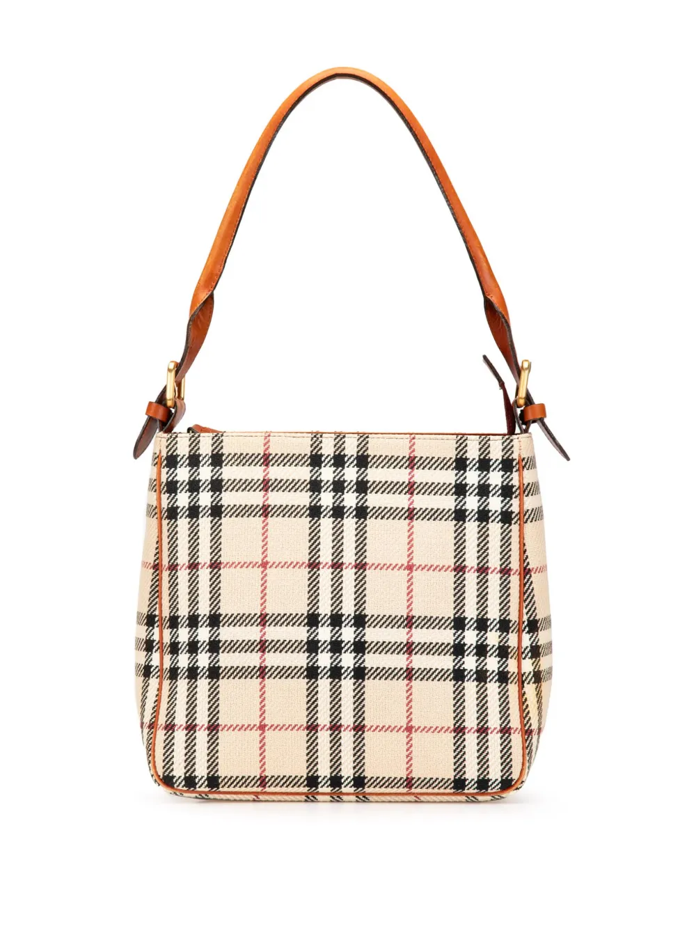 Pre-owned Burberry 2000-2017 House Check Tweed Shoulder Bag