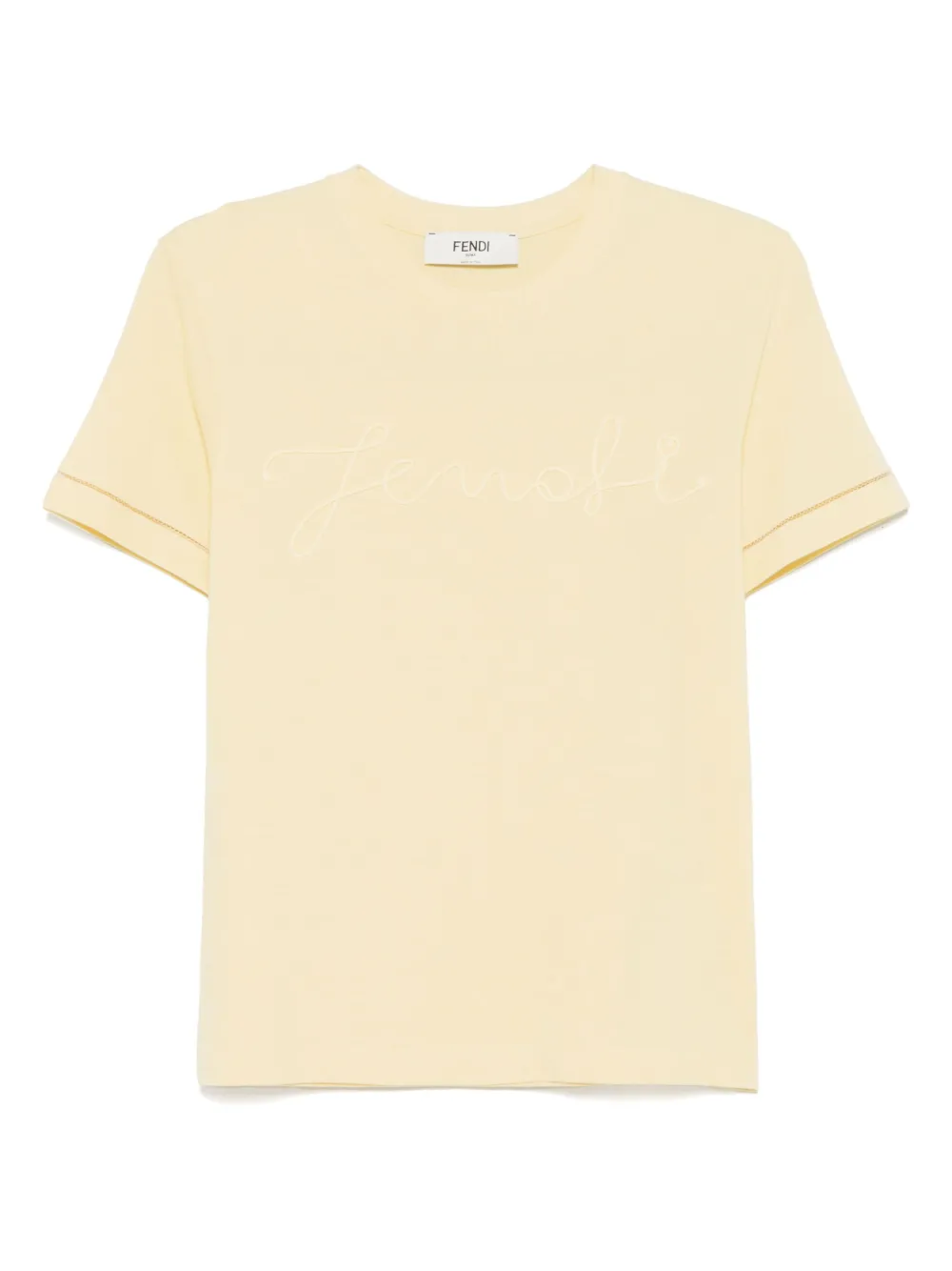 FENDI playera con logo bordado | amarillo | Image 1