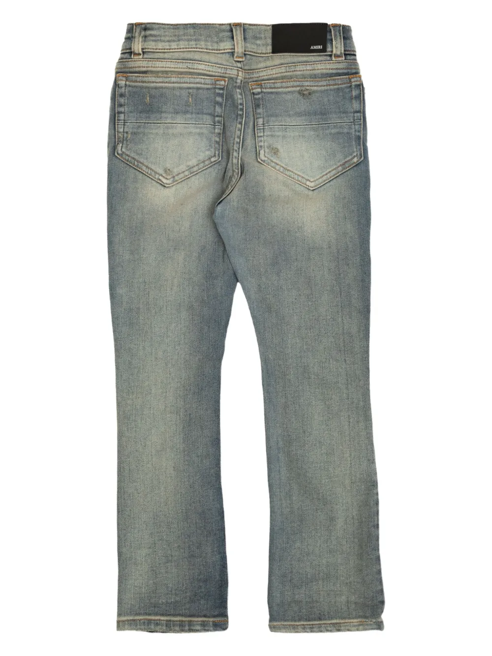 AMIRI KIDS Gerafelde jeans met lichte wassing Blauw