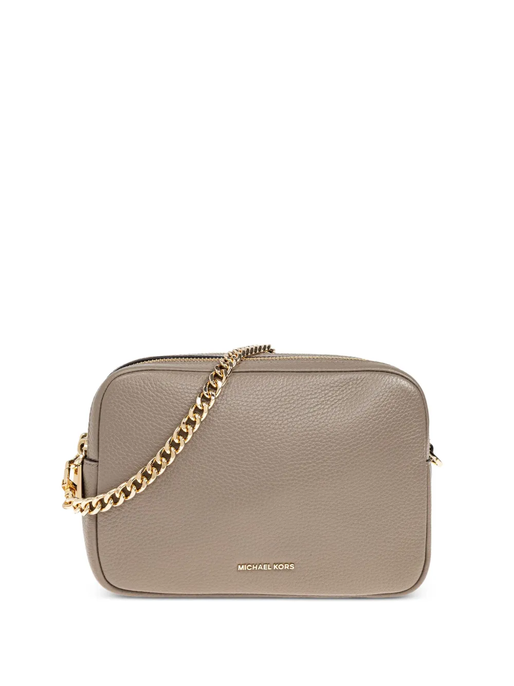 Michael Michael Kors sac à main en cuir à anse en chaîne | tons neutres | Image 1
