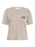 MUNTHE wool-cashmere blend knitted top - Neutrals
