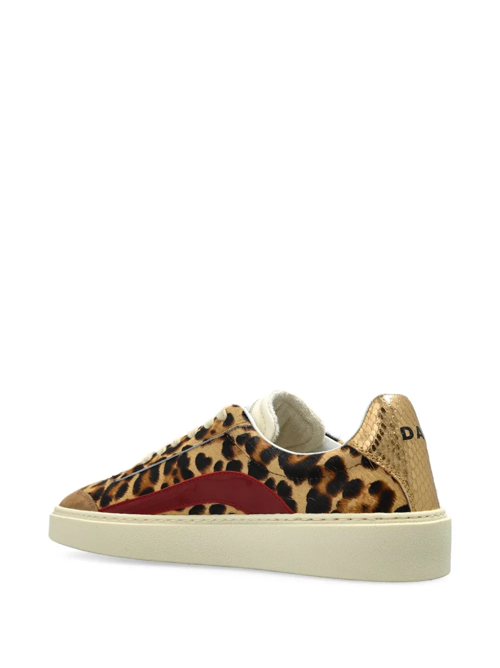 DSQUARED2 leopard-print leather sneakers Brown
