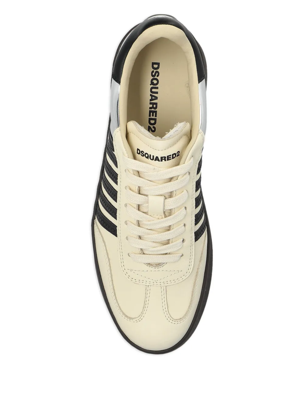 DSQUARED2 panelled leather sneakers Neutrals