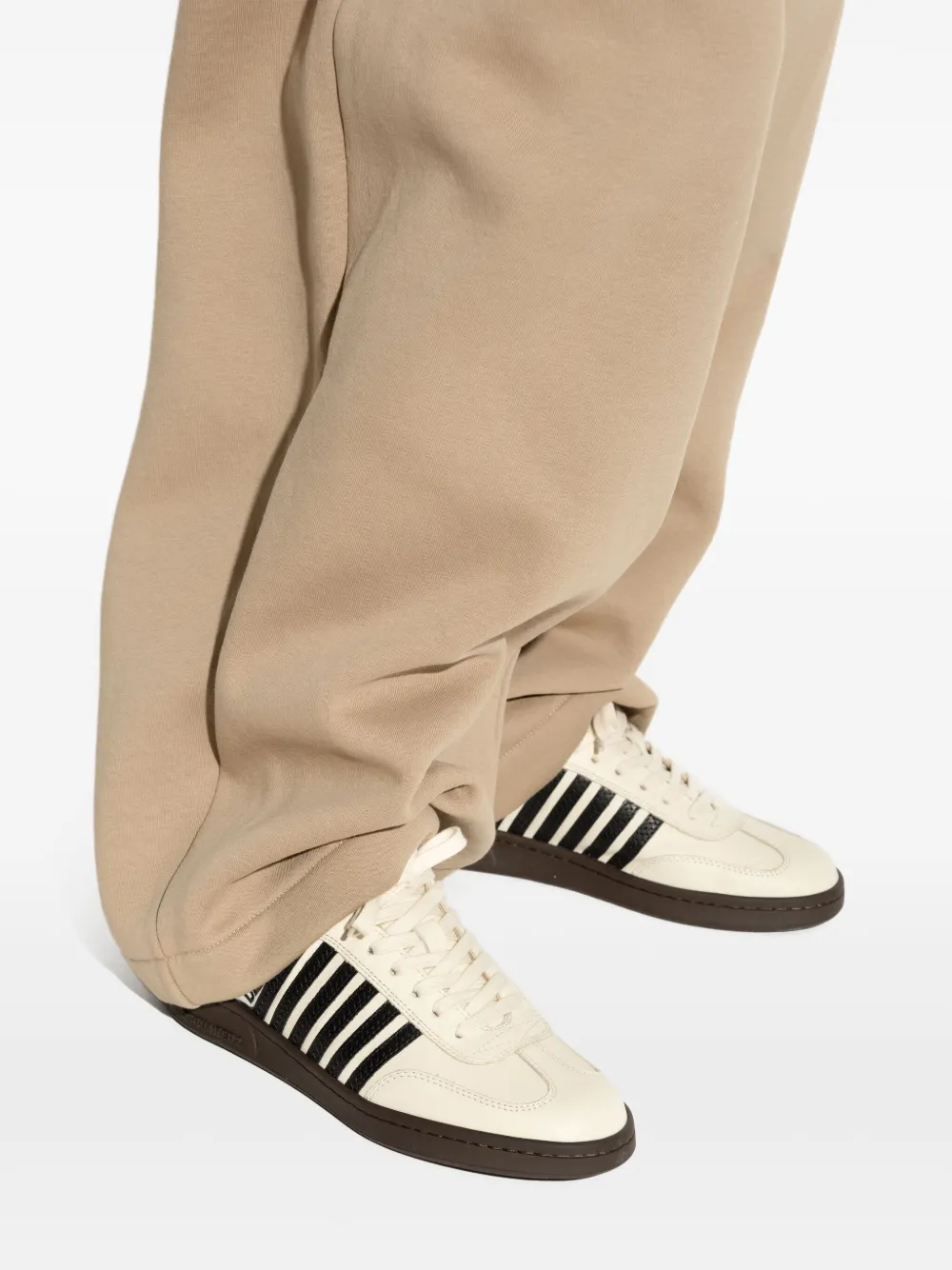 DSQUARED2 panelled leather sneakers Neutrals