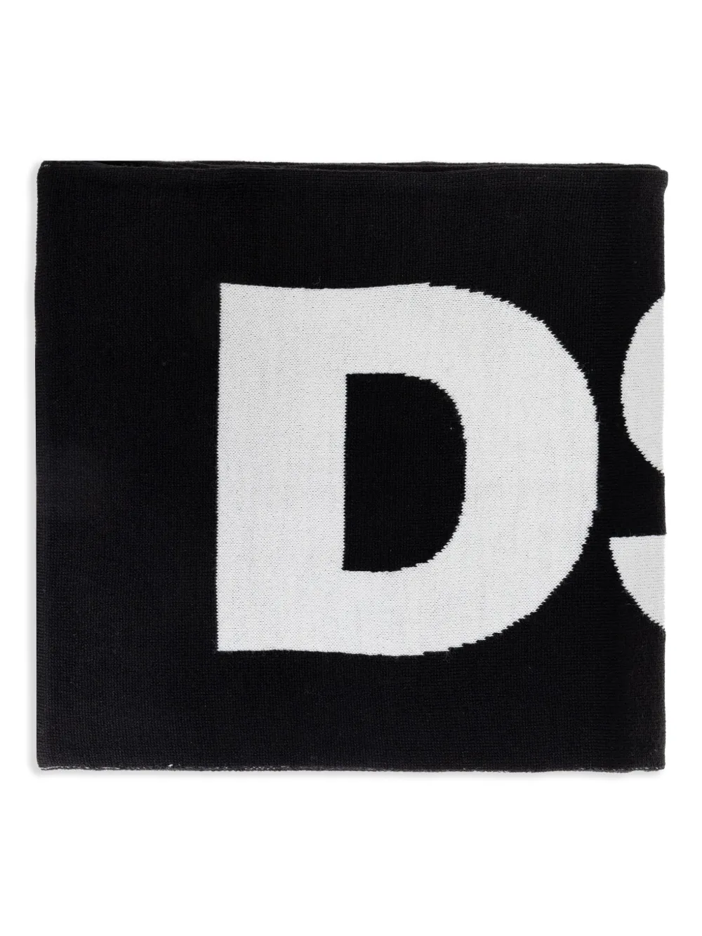 DSQUARED2 Strickschal mit Logo-Verzierung | Schwarz | Image 1