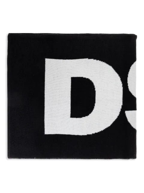DSQUARED2 logo-embellished knitted scarf