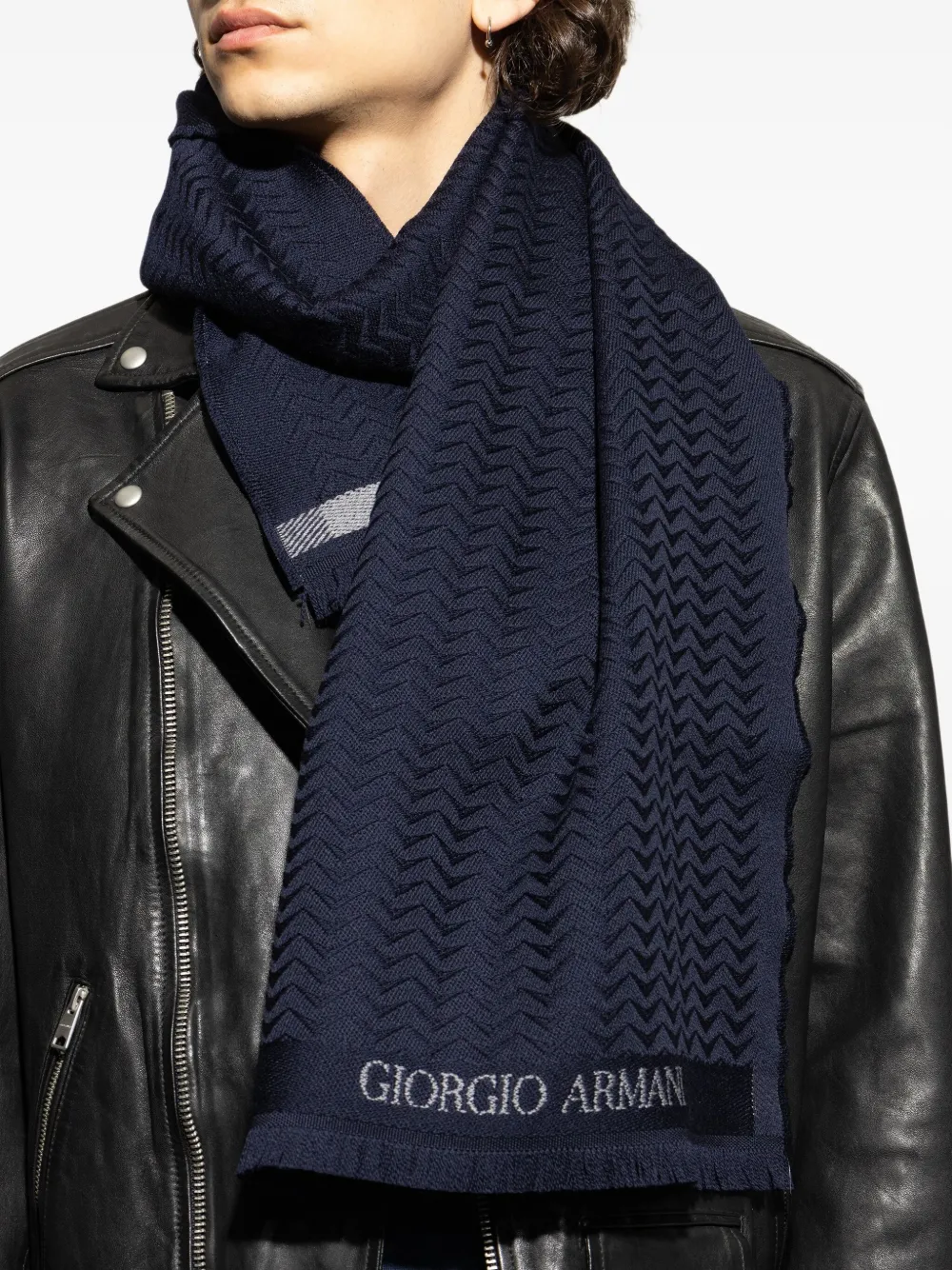 Giorgio Armani Wollen sjaal Blauw
