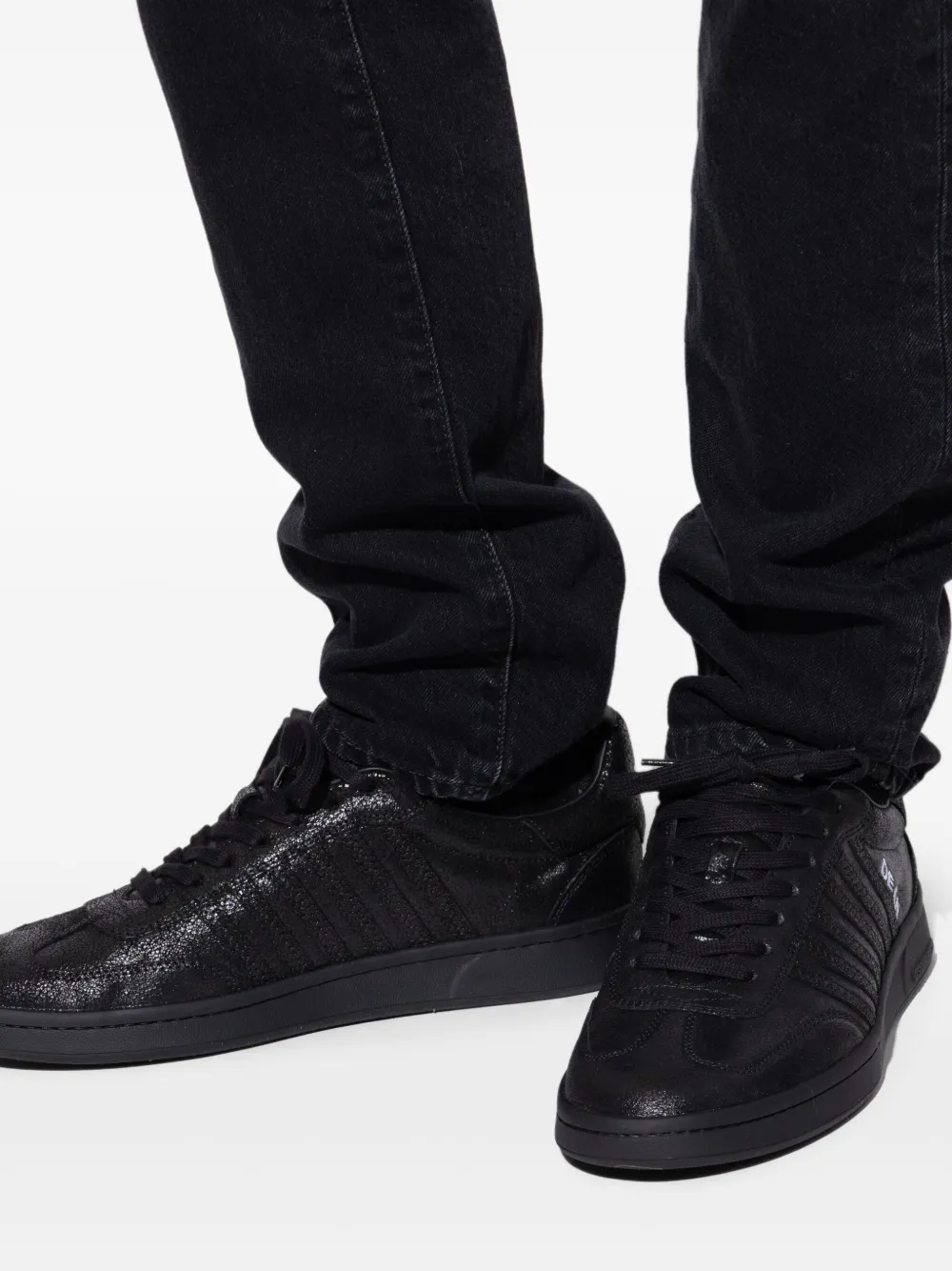 DSQUARED2 leather sneakers M4132 BLACK