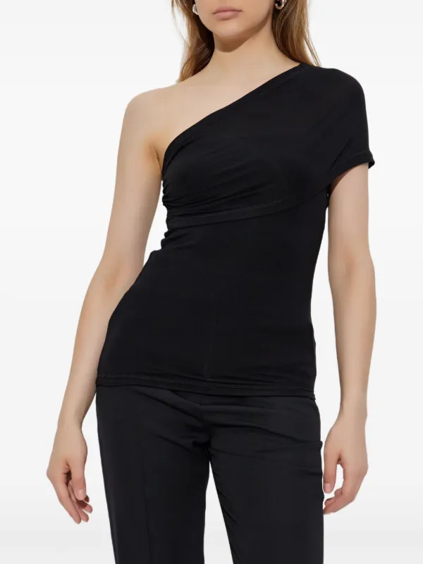 Helmut Lang ワンショルダー トップ | ブラック | FARFETCH JP