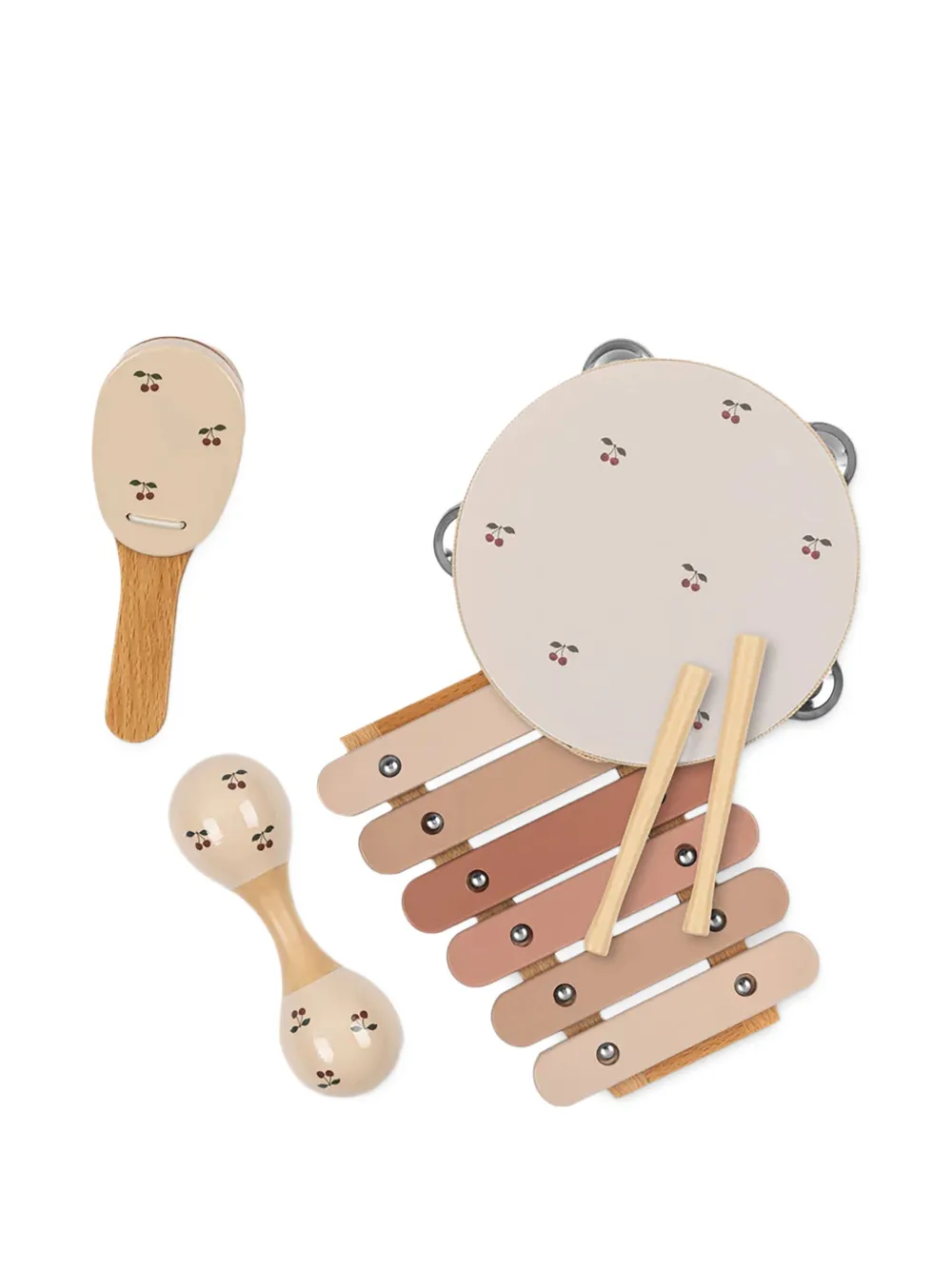 Konges Sløjd cherry-print music set | Pink | Image 1