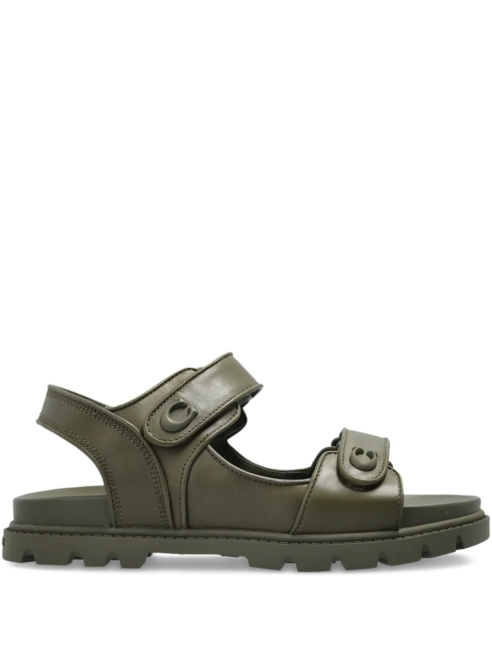 Coach touch-strap sandals Green
